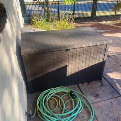Keter Java 230 Gallon Water Resistant Resin Lockable Deck Box photo review