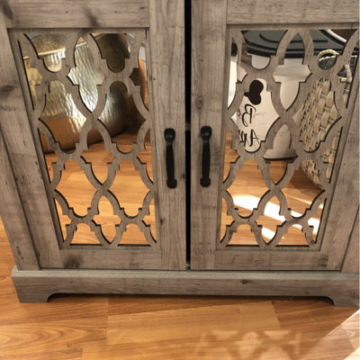 Abbie-May 29.3'' Tall 2 - Door Mirrored Accent Cabinet photo review