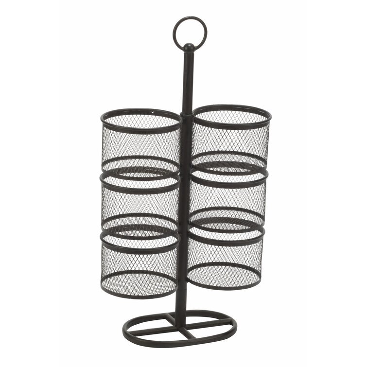 Williston Forge Mesh Rotating Display Metal/Wire Cube/Bin & Reviews