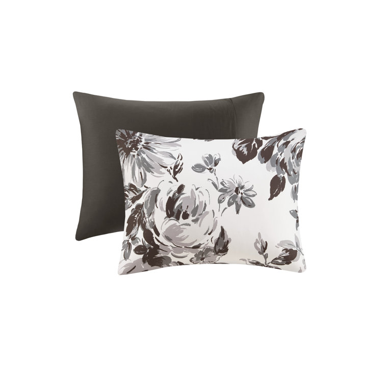 House of Hampton® Darwyn Black & White Floral Comforter Set & Reviews