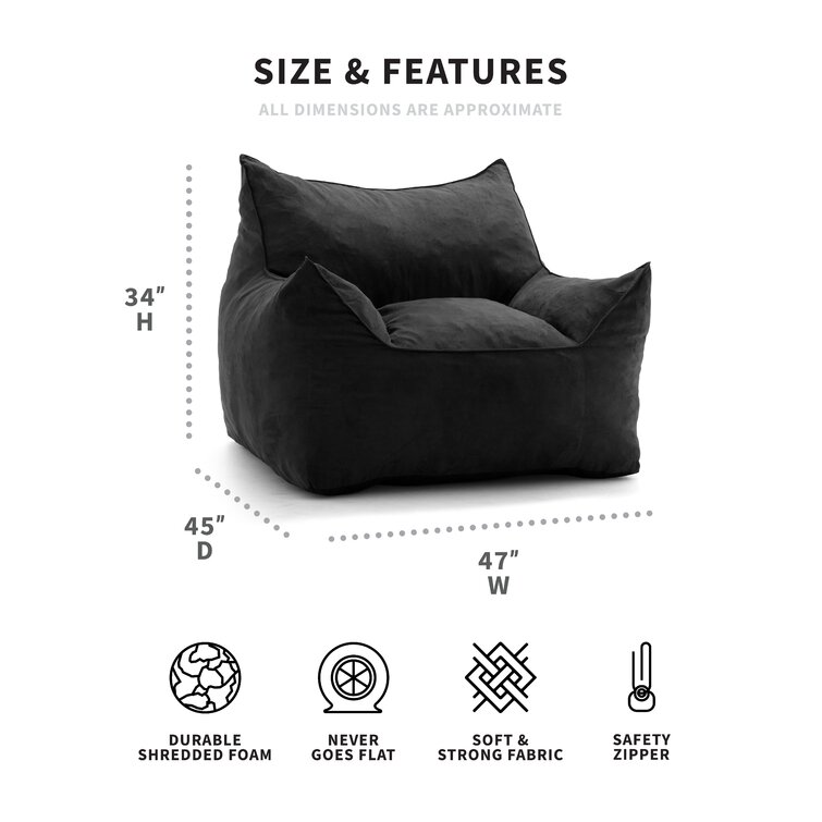 Extra Large Bean Bag Cover, Machine Washable Cover, Childproof Closure: Yes  