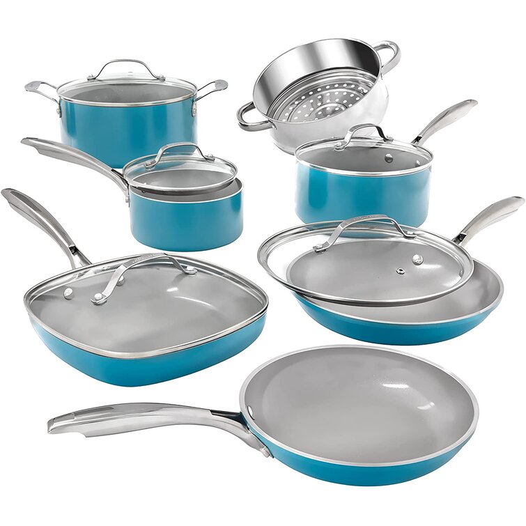 12 Piece Non-Stick Cookware Set Non-Stick Pans and Pots with