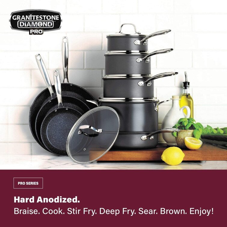Granitestone Pro Hard Anodized 13 Piece Nonstick Cookware Set