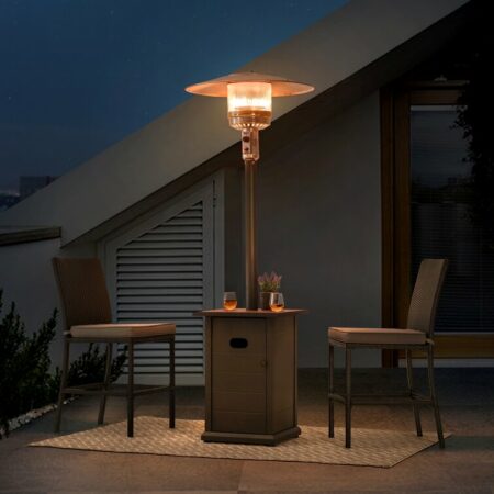 MoNiBloom 11,000 BTU Stainless Steel Patio Heater Portable Propane