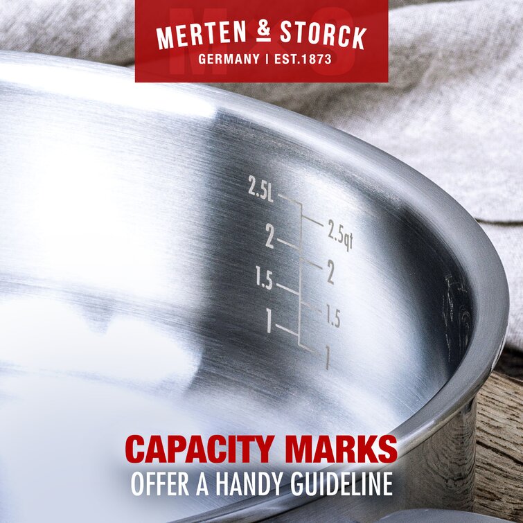 Merten & Storck Stainless Steel Saucepan with Lid 1.5 Quart