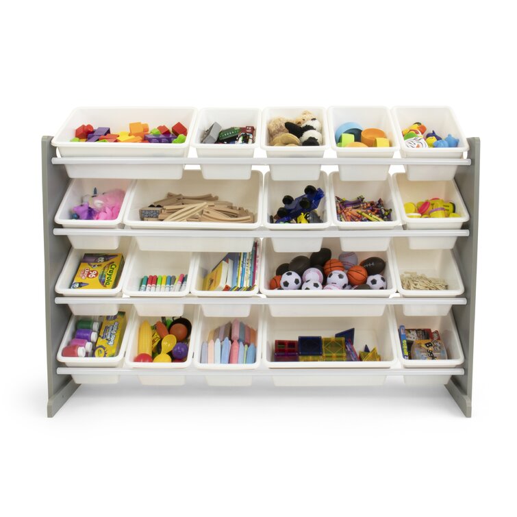 Quinten Toy Organizer with Bins Rebrilliant Finish: White