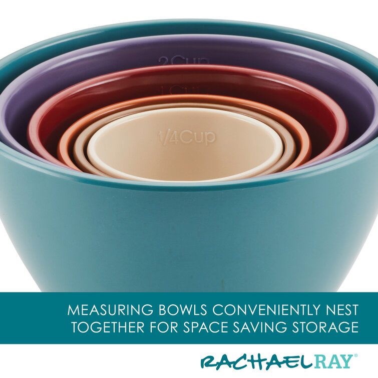 Rachael Ray 10-pc. Mix and Measure Mixing Bowl Measuring Cup and Utensil Set - Orange