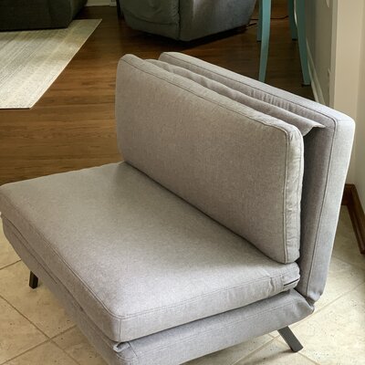 Twin Upholstered Pillow Back Futon Chair