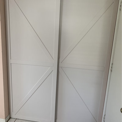 Paneled Manufactured Wood Prefinished Sliding Closet Door 