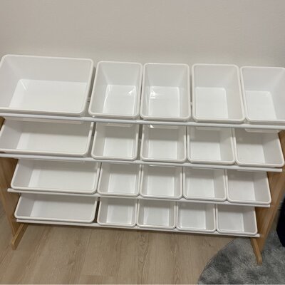 Quinten Toy Organizer with Bins Rebrilliant Finish: White