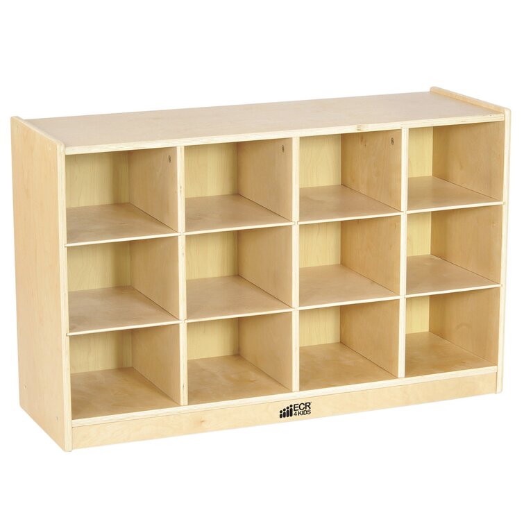 ECR4kids 20 Cubby Tray Cabinet with Scoop Front Storage Bins