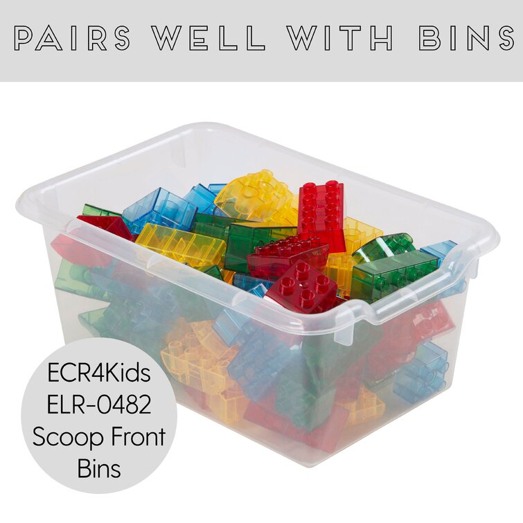 ECR4kids 20 Cubby Tray Cabinet with Scoop Front Storage Bins