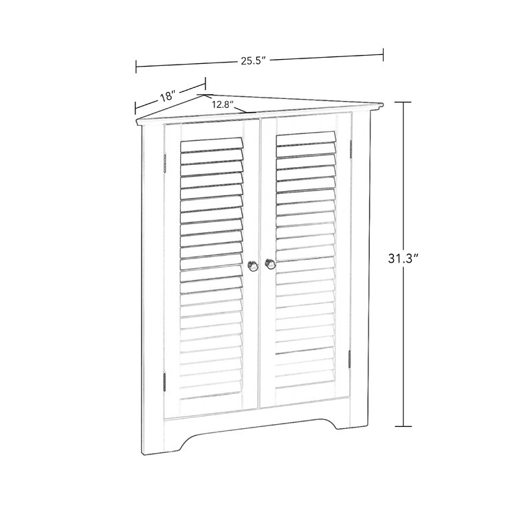 Winston Porter Caril Freestanding Bathroom Cabinet & Reviews