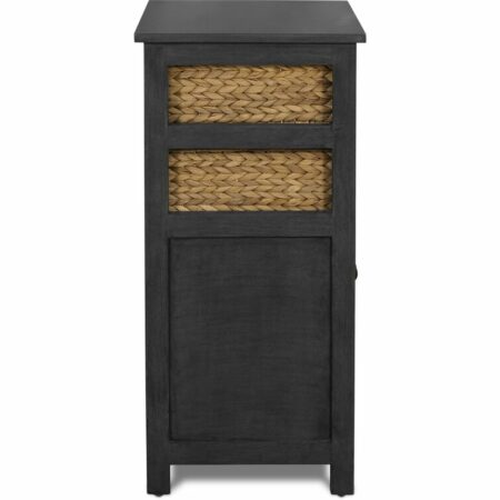 ClickDecor Nelson Storage Chest Cabinet with 2 Wicker Baskets