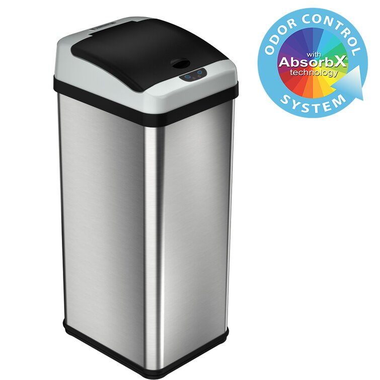 13 Gallons Steel Motion Sensor Trash Can