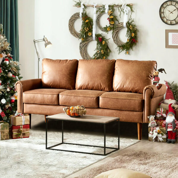 Steelside™ Ainsley 73.6'' Faux Leather Sofa & Reviews