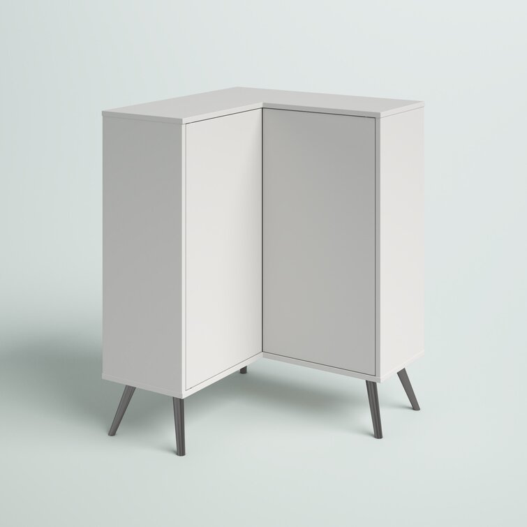 Bestar Krom Corner Storage Cabinet in White