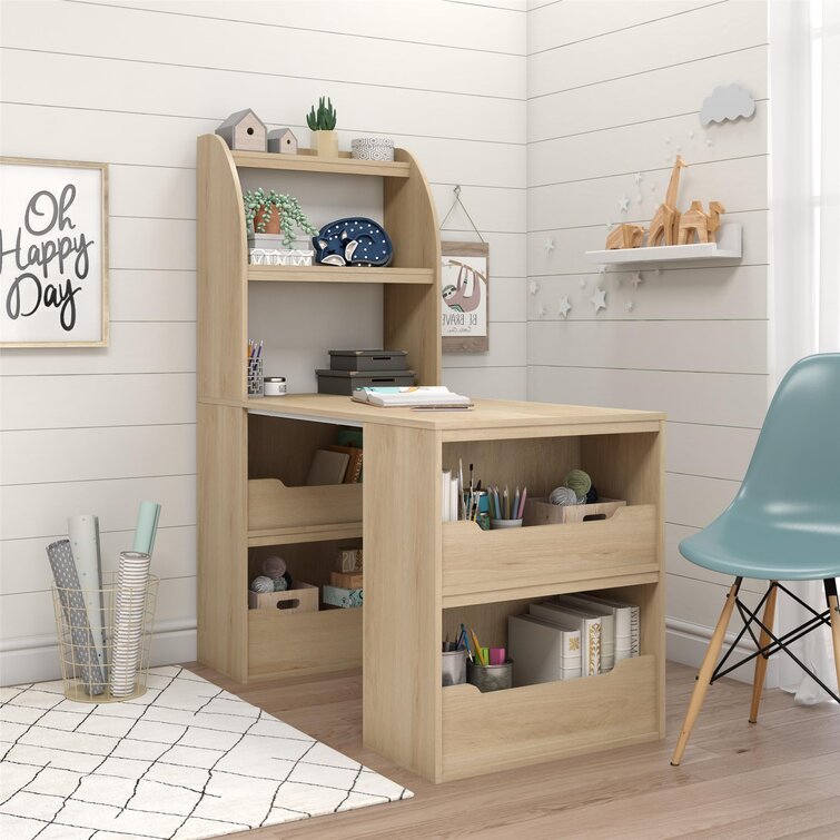 White Thure Kids 47.5 Art Desk with Optional Hutch Offers Plenty