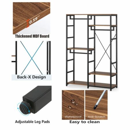 47.2W*78.7H Freestanding Closet Systems Closet Organizer 