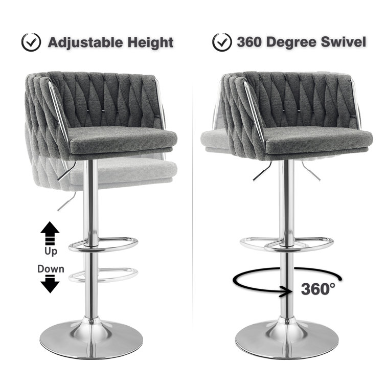 Ahlea Swivel Adjustable Height Stool - Barwefurniture.com