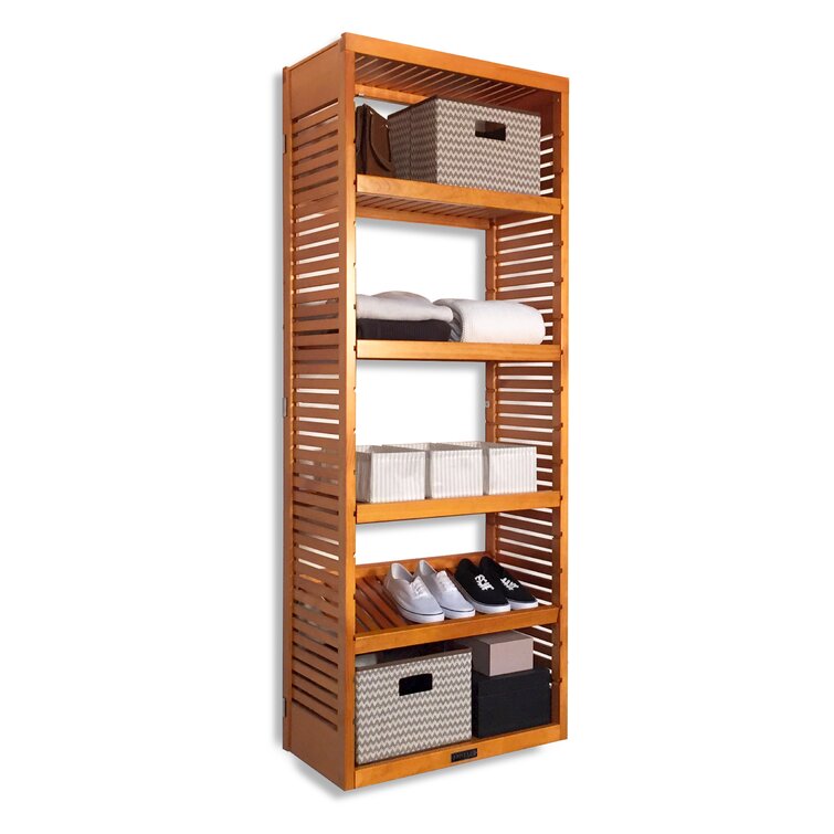 John Louis Home 16 in. Deep Deluxe Closet System in Honey Maple