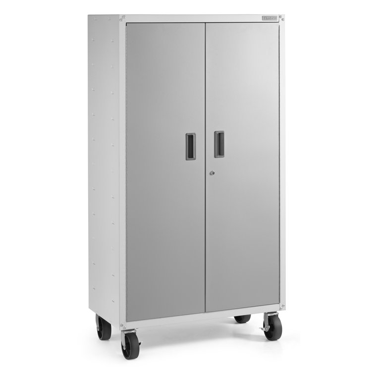 Gladiator Ready-to-Assemble Mobile Storage Cabinet Silver