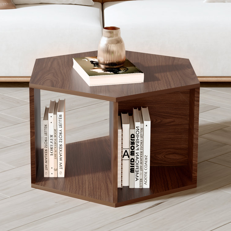 Hyo Table Walnut | Walnut Wood Cube Side Table