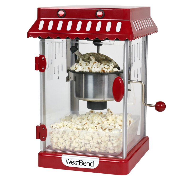 West Bend Compact Movie Theater Style Popcorn Machine and Cart